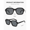 image:imageSOJOS Retro Square Polarized Sunglasses Women Men Classic Hexagonal Sun Glasses Acetate Rivets Shades CoconutBlackGrey