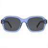 image:imageSOJOS Retro Square Polarized Sunglasses Women Men Classic Hexagonal Sun Glasses Acetate Rivets Shades CoconutBlueGrey