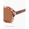 image:imageSOJOS Retro Square Polarized Sunglasses Women Men Classic Hexagonal Sun Glasses Acetate Rivets Shades CoconutBrown