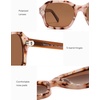image:imageSOJOS Retro Square Polarized Sunglasses Women Men Classic Hexagonal Sun Glasses Acetate Rivets Shades CoconutBrown