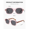 image:imageSOJOS Retro Square Polarized Sunglasses Women Men Classic Hexagonal Sun Glasses Acetate Rivets Shades CoconutPinkGrey
