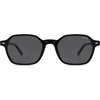 image:imageSOJOS Retro Square Polarized Sunglasses Womens Men Trendy 70s Thin Slim Shades Sunnies SJ2674Black Frame Grey Lens