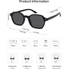 image:imageSOJOS Retro Square Polarized Sunglasses Womens Men Trendy 70s Thin Slim Shades Sunnies SJ2674Black Frame Grey Lens