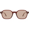 image:imageSOJOS Retro Square Polarized Sunglasses Womens Men Trendy 70s Thin Slim Shades Sunnies SJ2674Brown Frame Brown Lens