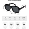 image:imageSOJOS Retro Square Polarized Sunglasses Womens Mens Chic Vintage Oversized Old Money Shades SJ2616BlackGrey