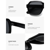 image:imageSOJOS Retro Square Polarized Sunglasses Womens Mens Chic Vintage Oversized Old Money Shades SJ2616BlackGrey