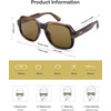 image:imageSOJOS Retro Square Polarized Sunglasses Womens Mens Chic Vintage Oversized Old Money Shades SJ2616Dark Green PatternCold Brown