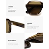 image:imageSOJOS Retro Square Polarized Sunglasses Womens Mens Chic Vintage Oversized Old Money Shades SJ2616Dark Green PatternCold Brown