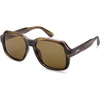 image:imageSOJOS Retro Square Polarized Sunglasses Womens Mens Chic Vintage Oversized Old Money Shades SJ2616Dark Green PatternCold Brown