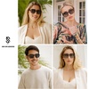 image:imageSOJOS Retro Square Polarized Sunglasses for Women Men Classic Vintage Sunnies SJ2226Brown TortoiseBrown