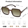 image:imageSOJOS Retro Square Polarized Sunglasses for Women Men Classic Vintage Sunnies SJ2226Brown TortoiseBrown