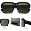 image:imageSOJOS Retro Square Polarized Sunglasses for Women Men Trendy Large Frame Sun Glasses Designer Inspired Shades SJ2320Black
