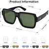 image:imageSOJOS Retro Square Polarized Sunglasses for Women Men Trendy Large Frame Sun Glasses Designer Inspired Shades SJ2320Black
