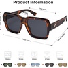 image:imageSOJOS Retro Square Polarized Sunglasses for Women Men Trendy Large Frame Sun Glasses Designer Inspired Shades SJ2320Multicolor
