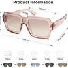 image:imageSOJOS Retro Square Polarized Sunglasses for Women Men Trendy Large Frame Sun Glasses Designer Inspired Shades SJ2320Pink