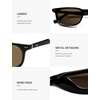 image:imageSOJOS Retro Square Polarized Sunglasses for Women Men Vintage UV Protection Womens Mens Sun Glasses SJ2631BlackRetro Brown