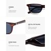 image:imageSOJOS Retro Square Polarized Sunglasses for Women Men Vintage UV Protection Womens Mens Sun Glasses SJ2631Reddishbrown TortoiseNavy Blue