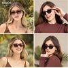 image:imageSOJOS Retro Square Polarized Sunglasses for Women Men Vintage UV Protection Womens Mens Sun Glasses SJ2631Reddishbrown TortoiseNavy Blue