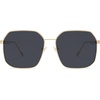 image:imageSOJOS Retro Square Polarized Sunglasses for Women Vintage Square Shades UV400 Large Metal Frame SJ1166BGold