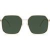 image:imageSOJOS Retro Square Polarized Sunglasses for Women Vintage Square Shades UV400 Large Metal Frame SJ1166BLight Gold