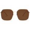 image:imageSOJOS Retro Square Polarized Sunglasses for Women Vintage Square Shades UV400 Large Metal Frame SJ1166BShiny Gold