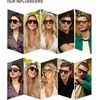 image:imageSOJOS Retro Thick Polarized Aviator Sunglasses for Women Men Large Trendy Bold Square Pilot Shades SJ2385BlackBrown