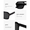 image:imageSOJOS Retro Thick Polarized Aviator Sunglasses for Women Men Large Trendy Bold Square Pilot Shades SJ2385BlackGrey