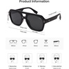 image:imageSOJOS Retro Thick Polarized Aviator Sunglasses for Women Men Large Trendy Bold Square Pilot Shades SJ2385BlackGrey