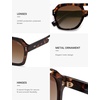 image:imageSOJOS Retro Thick Polarized Aviator Sunglasses for Women Men Large Trendy Bold Square Pilot Shades SJ2385Brown TortoiseBrown