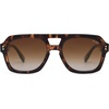 image:imageSOJOS Retro Thick Polarized Aviator Sunglasses for Women Men Large Trendy Bold Square Pilot Shades SJ2385Brown TortoiseBrown