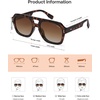 image:imageSOJOS Retro Thick Polarized Aviator Sunglasses for Women Men Large Trendy Bold Square Pilot Shades SJ2385Brown TortoiseBrown