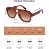 image:imageSOJOS Retro Thick Polarized Aviator Sunglasses for Women Men Large Trendy Bold Square Pilot Shades SJ2385Caramel TortoiseBrown