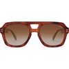 image:imageSOJOS Retro Thick Polarized Aviator Sunglasses for Women Men Large Trendy Bold Square Pilot Shades SJ2385Caramel TortoiseBrown