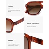 image:imageSOJOS Retro Thick Polarized Aviator Sunglasses for Women Men Large Trendy Bold Square Pilot Shades SJ2385Caramel TortoiseBrown