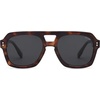 image:imageSOJOS Retro Thick Polarized Aviator Sunglasses for Women Men Large Trendy Bold Square Pilot Shades SJ2385Dark TortoiseGrey