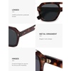 image:imageSOJOS Retro Thick Polarized Aviator Sunglasses for Women Men Large Trendy Bold Square Pilot Shades SJ2385Dark TortoiseGrey