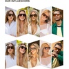image:imageSOJOS Retro Thick Polarized Aviator Sunglasses for Women Men Large Trendy Bold Square Pilot Shades SJ2385TortoiseLight Green Light Tint Lowpolarization