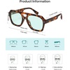 image:imageSOJOS Retro Thick Polarized Aviator Sunglasses for Women Men Large Trendy Bold Square Pilot Shades SJ2385TortoiseLight Green Light Tint Lowpolarization