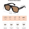 image:imageSOJOS Retro Thick Polarized Aviator Sunglasses for Women Men Vintage Oversized Square Shades SJ2384BlackBrown