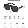 image:imageSOJOS Retro Thick Polarized Aviator Sunglasses for Women Men Vintage Oversized Square Shades SJ2384BlackGrey