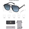 image:imageSOJOS Retro Trendy Aviator Polarized Sunglasses Men Women Vintage 70s Square Stylish Frame Sun Glasses SJ2283BlackBlue Grading