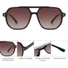 image:imageSOJOS Retro Trendy Aviator Polarized Sunglasses Men Women Vintage 70s Square Stylish Frame Sun Glasses SJ2283BlackDark Brown Grading