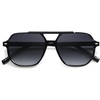 image:imageSOJOS Retro Trendy Aviator Polarized Sunglasses Men Women Vintage 70s Square Stylish Frame Sun Glasses SJ2283BlackGrey Grading
