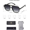 image:imageSOJOS Retro Trendy Aviator Polarized Sunglasses Men Women Vintage 70s Square Stylish Frame Sun Glasses SJ2283BlackGrey Grading