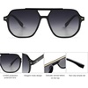 image:imageSOJOS Retro Trendy Aviator Polarized Sunglasses Men Women Vintage 70s Square Stylish Frame Sun Glasses SJ2283BlackGrey Grading