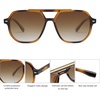 image:imageSOJOS Retro Trendy Aviator Polarized Sunglasses Men Women Vintage 70s Square Stylish Frame Sun Glasses SJ2283Brown TortoiseCoffee Grading
