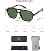 image:imageSOJOS Retro Trendy Aviator Polarized Sunglasses Men Women Vintage 70s Square Stylish Frame Sun Glasses SJ2283Brown TortoiseGreen