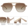 image:imageSOJOS Retro Trendy Aviator Polarized Sunglasses Men Women Vintage 70s Square Stylish Frame Sun Glasses SJ2283Milky BrownBrown Grading