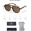 image:imageSOJOS Retro Trendy Aviator Polarized Sunglasses Men Women Vintage 70s Square Stylish Frame Sun Glasses SJ2283TortoiseBrown