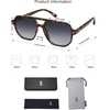 image:imageSOJOS Retro Trendy Aviator Polarized Sunglasses Men Women Vintage 70s Square Stylish Frame Sun Glasses SJ2283TortoiseGrey Grading